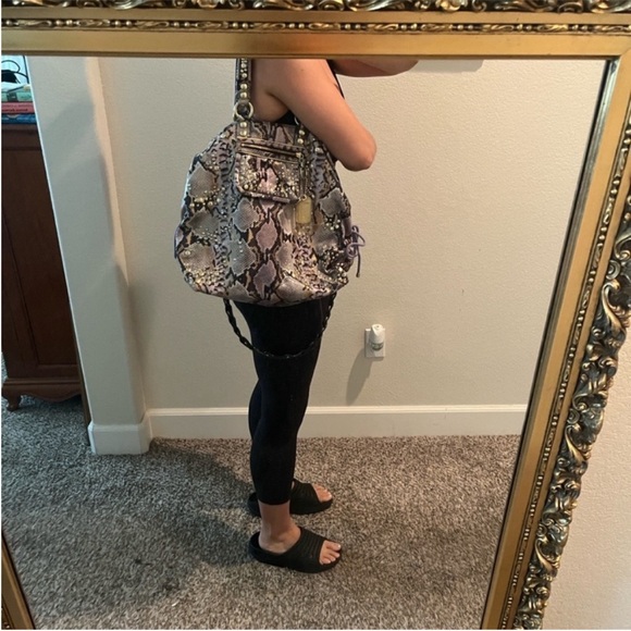 Coach Studded Snake Print Shoulder Bag - Picture 15 of 15